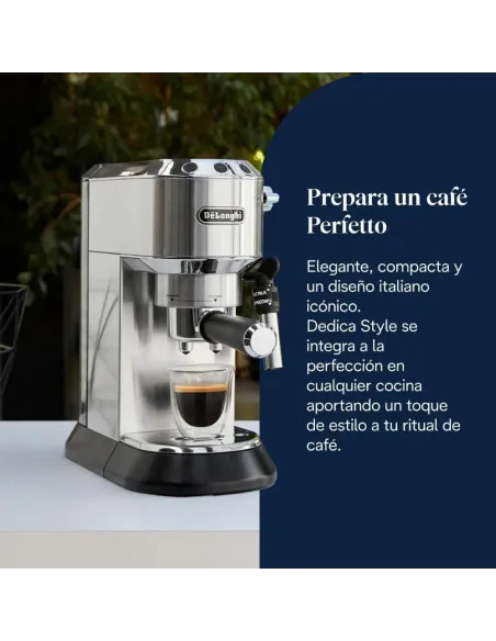 De'Longhi Dedica Style – Manuelle Espressomaschine mit manuellem Milchaufschäumer