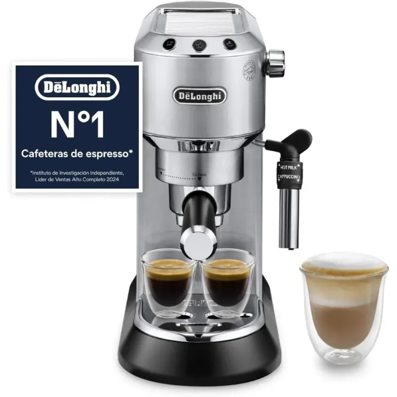 De'Longhi Dedica Style – Manuelle Espressomaschine mit manuellem Milchaufschäumer