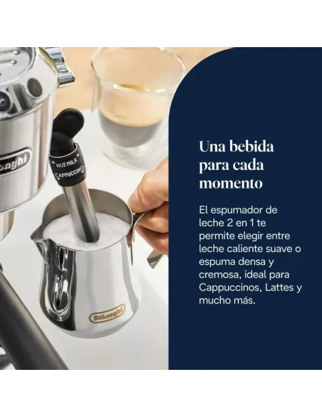 De'Longhi Dedica Style – Manuelle Espressomaschine mit manuellem Milchaufschäumer