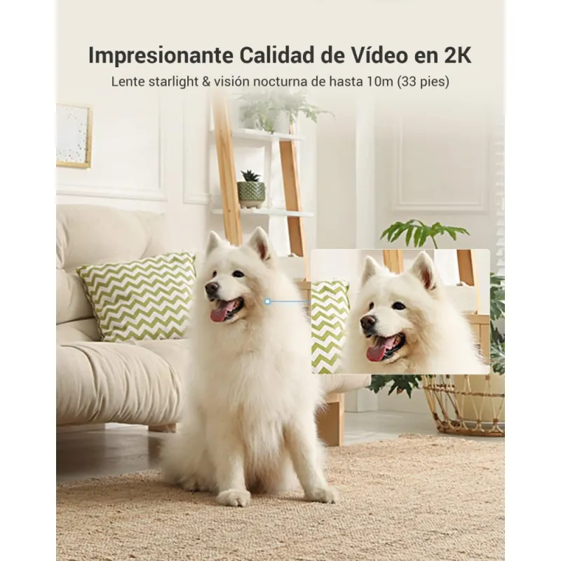 Ezviz Überwachungskamera C6 2K+, 360º, Innenbereich, WLAN, 4mm, Nachtsicht, Weiß