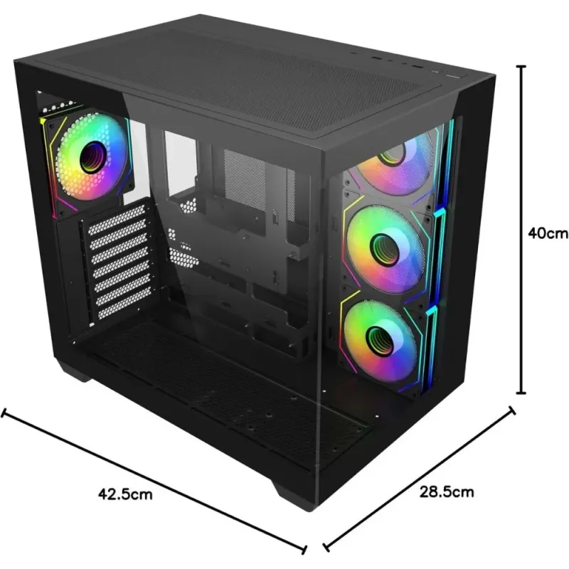 Cooler Master Elite 681 ATX-PC-Gehäuse im Mid-Tower-Format aus gehärtetem Glas, weiß