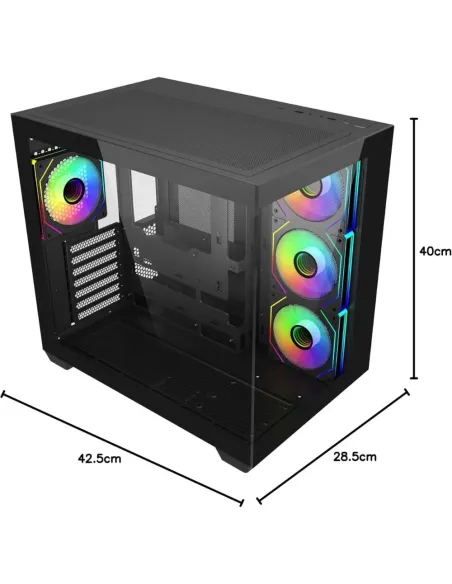 Cooler Master Elite 681 ATX-PC-Gehäuse im Mid-Tower-Format aus gehärtetem Glas, weiß