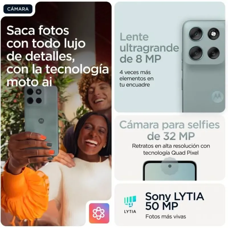 Motorola G56 5G 8/256 Gray Mist | Smartphone 5G con 50MP y 5200mAh