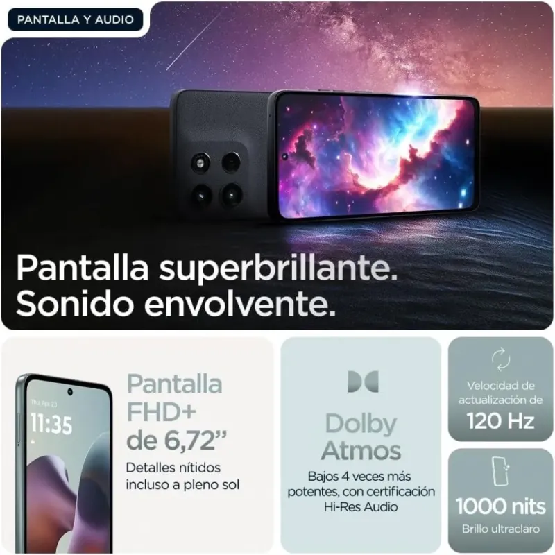 Motorola G56 5G 8/256 Gray Mist | Smartphone 5G con 50MP y 5200mAh