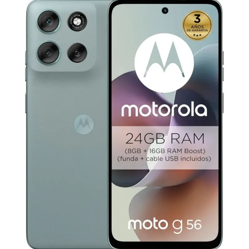 Motorola G56 5G 8/256 Gray Mist | Smartphone 5G con 50MP y 5200mAh