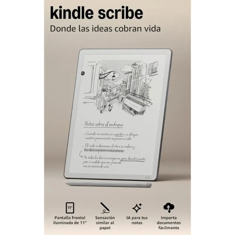 Amazon Kindle Scribe última generación 11" 64GB con lápiz y IA