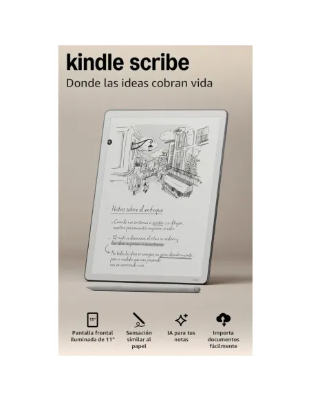 Amazon Kindle Scribe última generación 11" 64GB con lápiz y IA