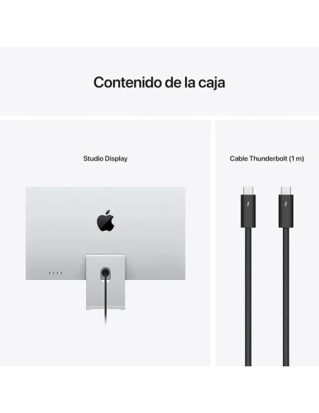 Apple Studio Display 27'' Retina 5K 600 nits Cámara 12Mpx Encuadre Centrado Soporte Altura Ajustable Thunderbolt 3 2025