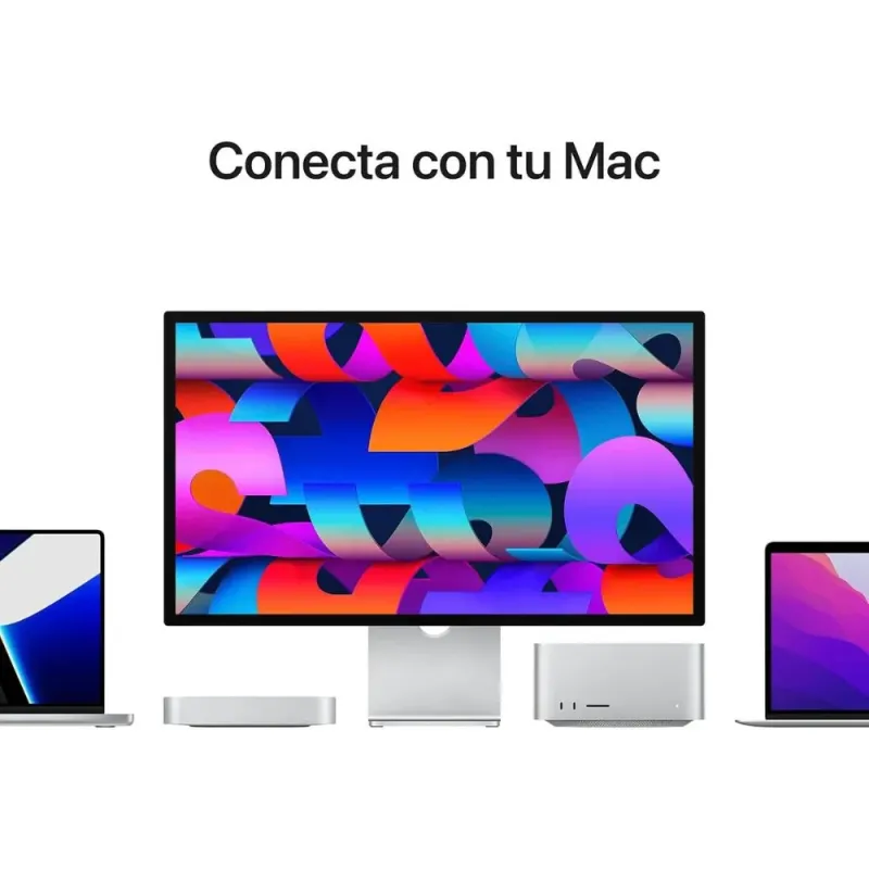 Apple Studio Display 27'' Retina 5K 600 nits Cámara 12Mpx Encuadre Centrado Soporte Altura Ajustable Thunderbolt 3 2025