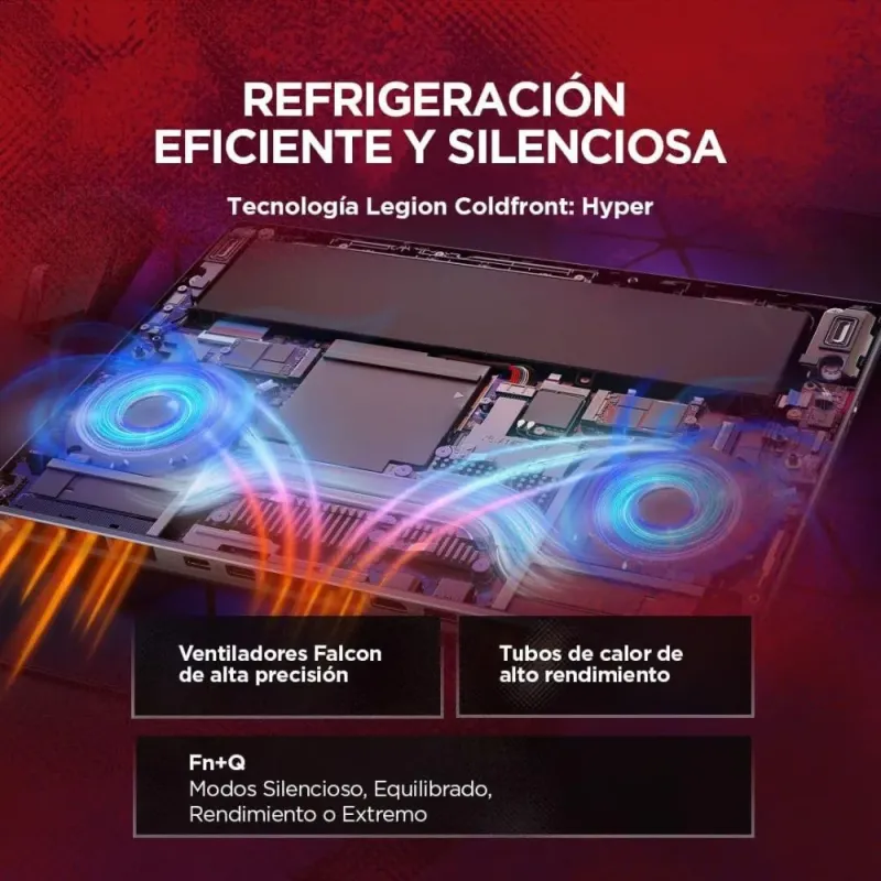 Lenovo Legion 5 Gen 11 Portátil Gaming 15,3 OLED 165Hz AMD Ryzen 7 16GB RAM 512GB SSD RTX 5050 WiFi 7 Negro