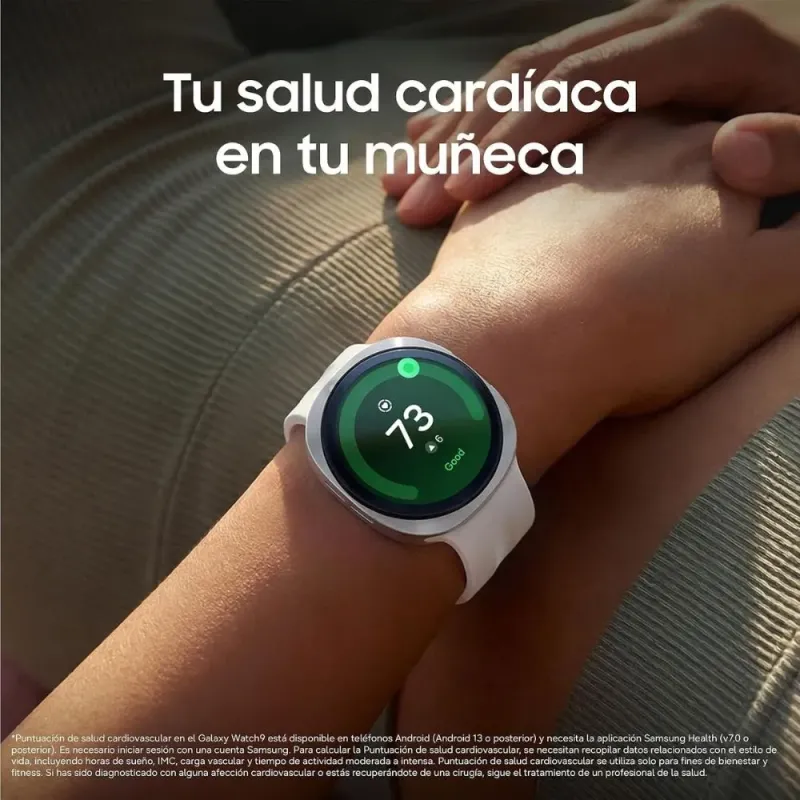Samsung Galaxy Watch 9 LTE, Silver with Green Strap, 44mm