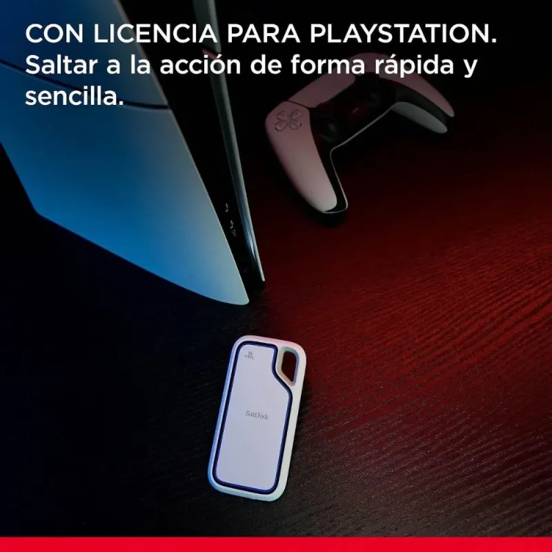 SanDisk Extreme Tragbare externe SSD für PlayStation 5 und Computer 1TB, 1000 MB/s