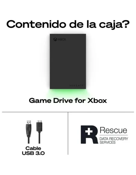 Seagate Tragbare externe Festplatte (HDD) 2TB für Xbox, USB 3.2 Gen 1, Schwarz, Xbox-zertifiziert