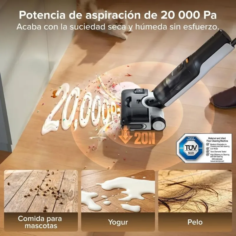 Roborock F25 Aspiradora-Fregona sin Cable 20000 Pa