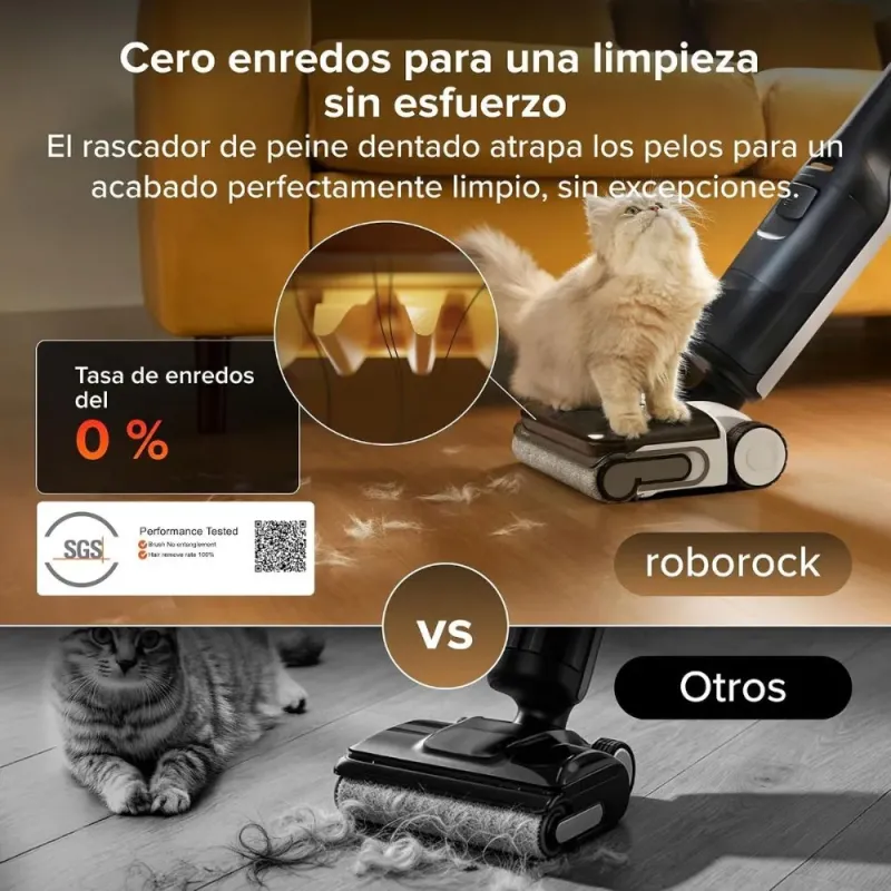 Roborock F25 Aspiradora-Fregona sin Cable 20000 Pa