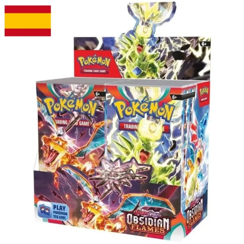 Pokémon TCG Obsidian Flames Booster Box CDU ES 36 Sobres Español