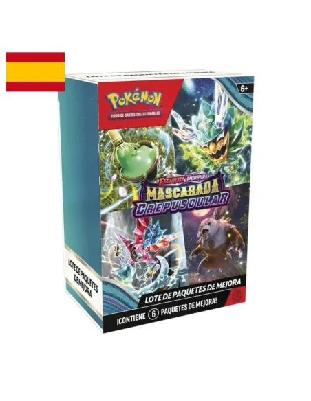 Pokémon JCC (TCG): Lote de Paquetes de Mejora (Booster Bundle) Escarlata y Púrpura - Mascarada Crepuscular (Español) Sellado