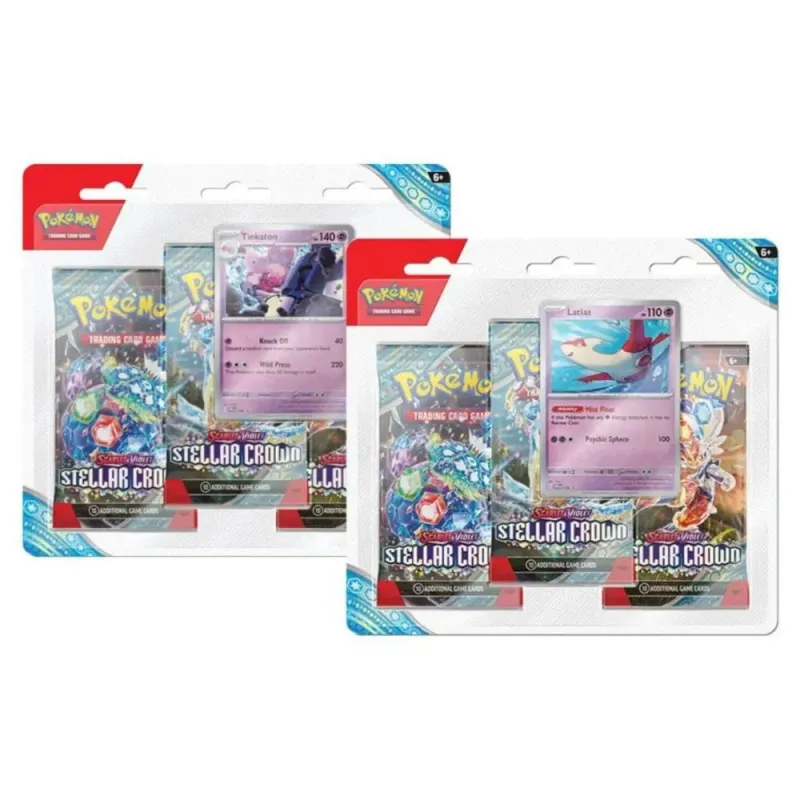 Pokémon TCG Stellar Crown 3 Pack Blister ES | Corona Astral