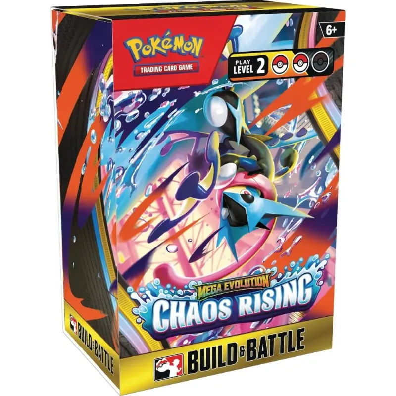 Pokémon TCG Chaos Rising Build & Battle Box ES - Mazo y Sobres