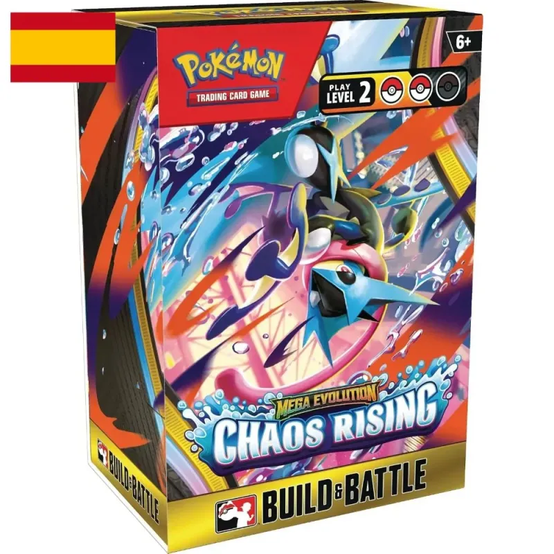 Pokémon TCG Chaos Rising Build & Battle Box ES - Mazo y Sobres