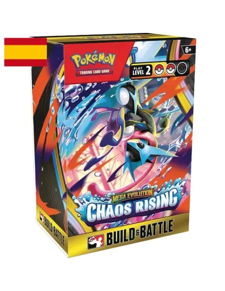 Pokémon TCG Chaos Rising Build & Battle Box ES - Mazo y Sobres
