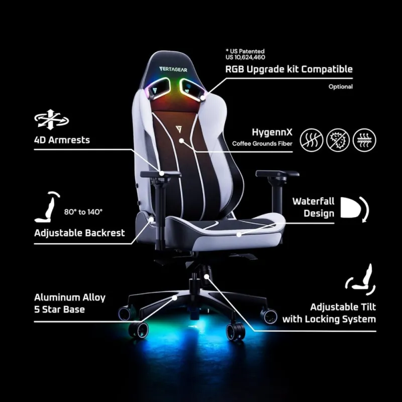 Vertagear SL5800 Hygenx Carbon Black gaming chair ergonomic