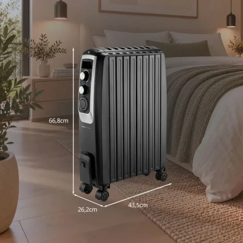 Ufesa Radiador TITAN 2500W - Radiador de Aceite Electrico 10 Elementos
