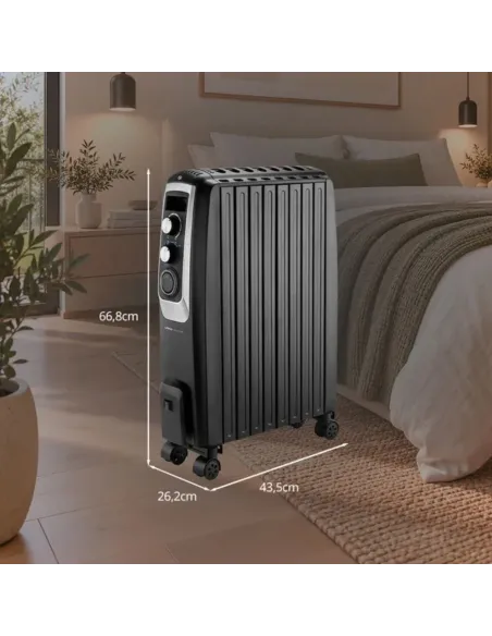 Ufesa Radiador TITAN 2500W - Radiador de Aceite Electrico 10 Elementos