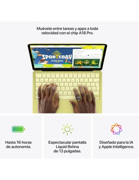 Apple MacBook Air 13'’ M4 Chip 5 Núcleos GPU 8GB RAM 512GB SSD macOS Plata