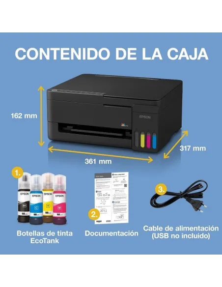 Epson EcoTank ET-2912 Multifuncional Wi-Fi con depósito de tinta
