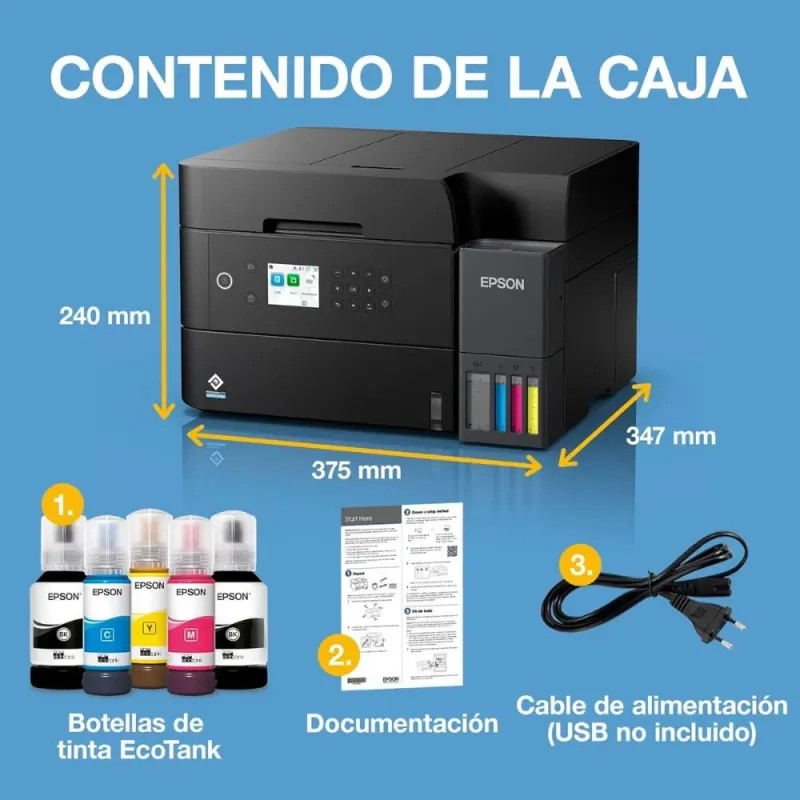 Epson EcoTank ET-3950 Impresora Multifuncional Wi-Fi sin Cartuchos