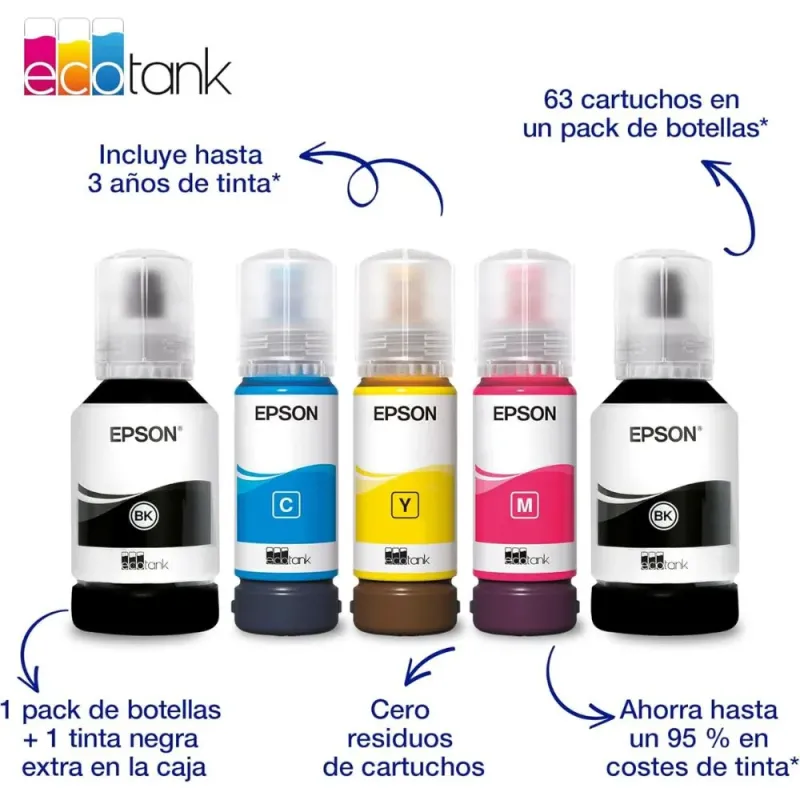 Epson EcoTank ET-3950 Impresora Multifuncional Wi-Fi sin Cartuchos