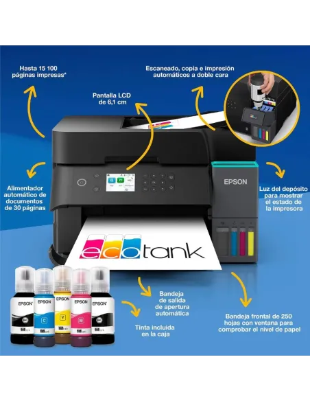 Epson EcoTank ET-3950 Impresora Multifuncional Wi-Fi sin Cartuchos