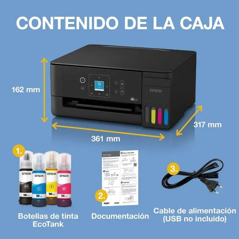 Epson EcoTank ET-2922 Impresora Multifuncional Wi-Fi con Depósito de T