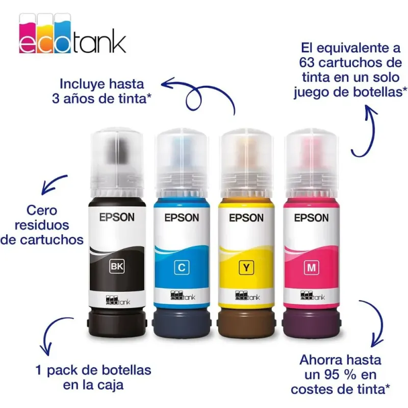 Epson EcoTank ET-2922 Impresora Multifuncional Wi-Fi con Depósito de T