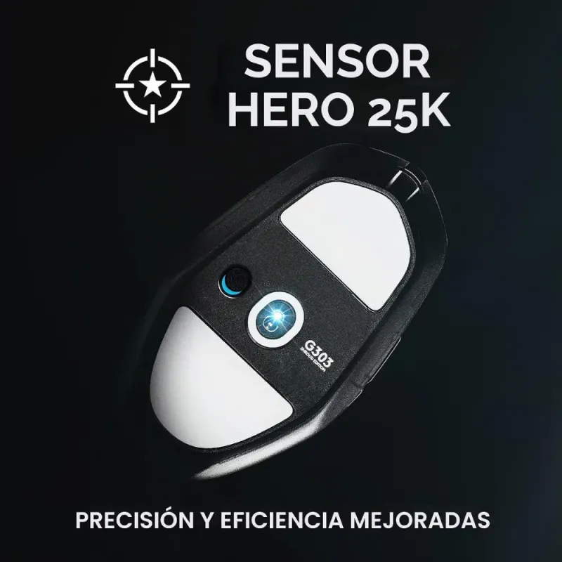 Ratón Gaming Logitech G303 Reacondicionado - HERO 25K y LIGHTSPEED
