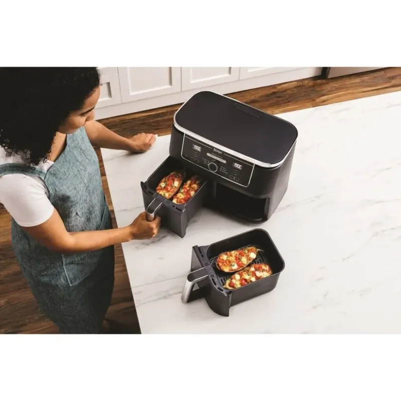 Ninja AF400EU Airfryer 9,5L Refurbished - Freidora Dual Zone 6 en 1