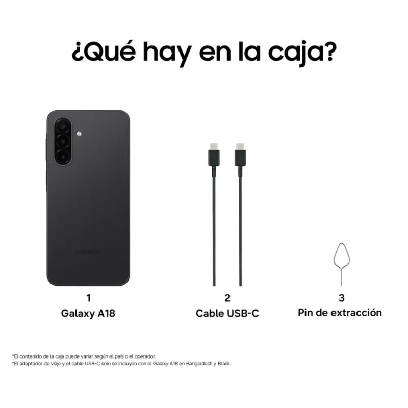 Samsung Galaxy A18 4G 4/128GB Negro