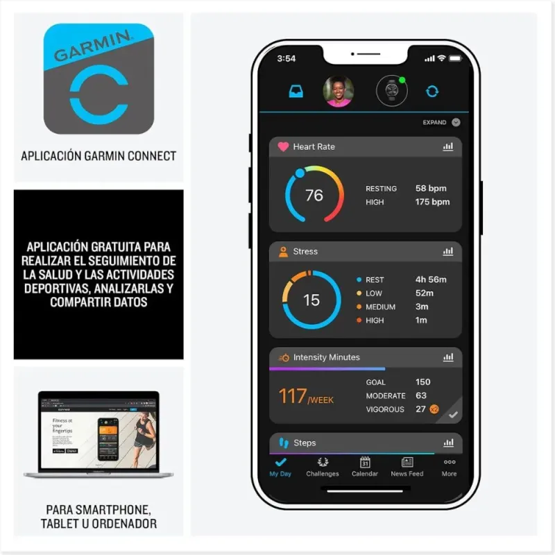 GARMIN FORERUNNER 165 BLACK/SLATE GREY