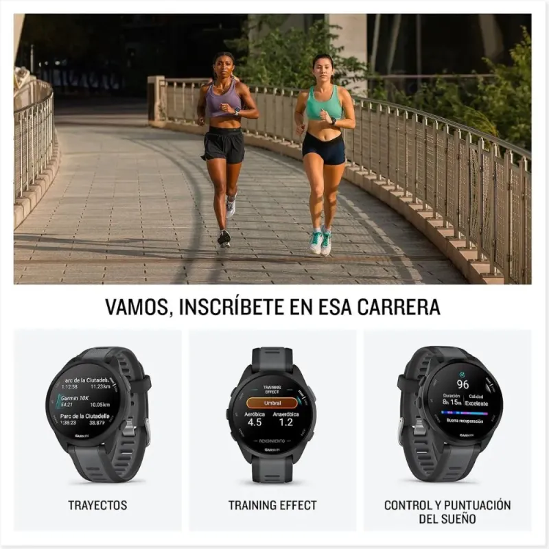 GARMIN FORERUNNER 165 BLACK/SLATE GREY