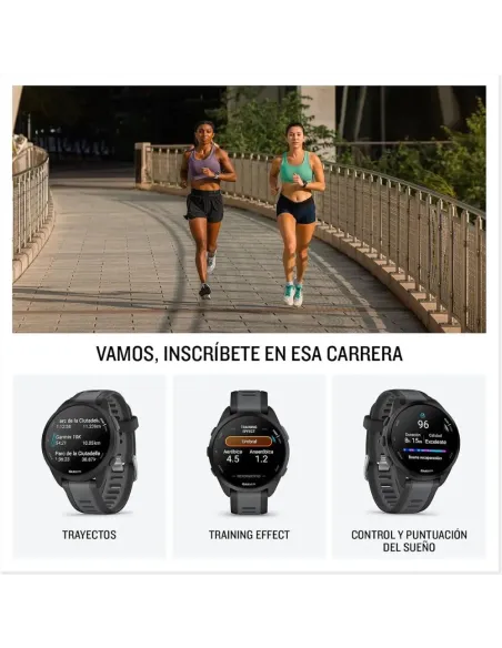 Garmin Forerunner 165 Black/Slate Grey - Reloj GPS Running AMOLED