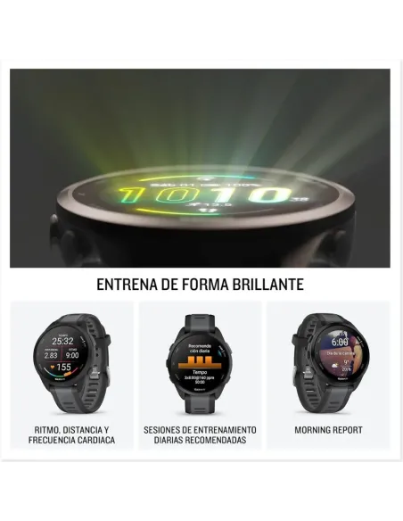 Garmin Forerunner 165 Black/Slate Grey - Reloj GPS Running AMOLED