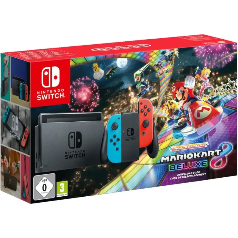 Nintendo Switch Mario Kart 8 Deluxe Bundle - Consola + Juego + Online