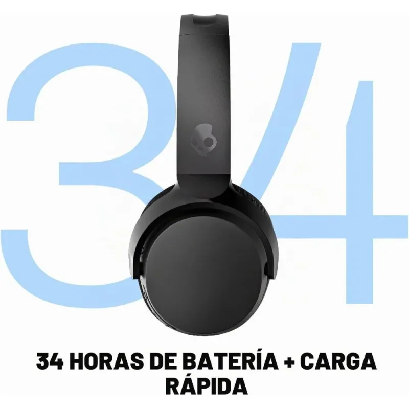 Auriculares Skullcandy Riff 2 Wireless On-Ear Black 34H Bluetooth