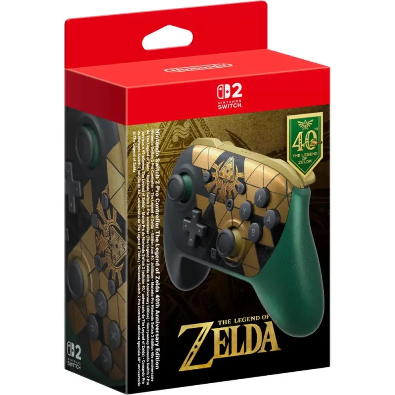 Nintendo Mando Pro de Nintendo Switch 2 (40. aniversario de The Legend of Zelda) + Soporte expositor
