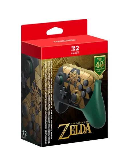 Nintendo Mando Pro de Nintendo Switch 2 (40. aniversario de The Legend of Zelda) + Soporte expositor