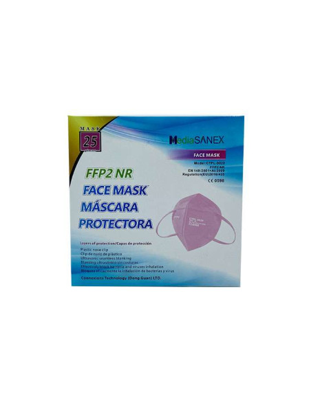 Mascarilla KN95 MediaSanex CTPL-0020 Pink 25 Units ▶️ TiendaCPU
